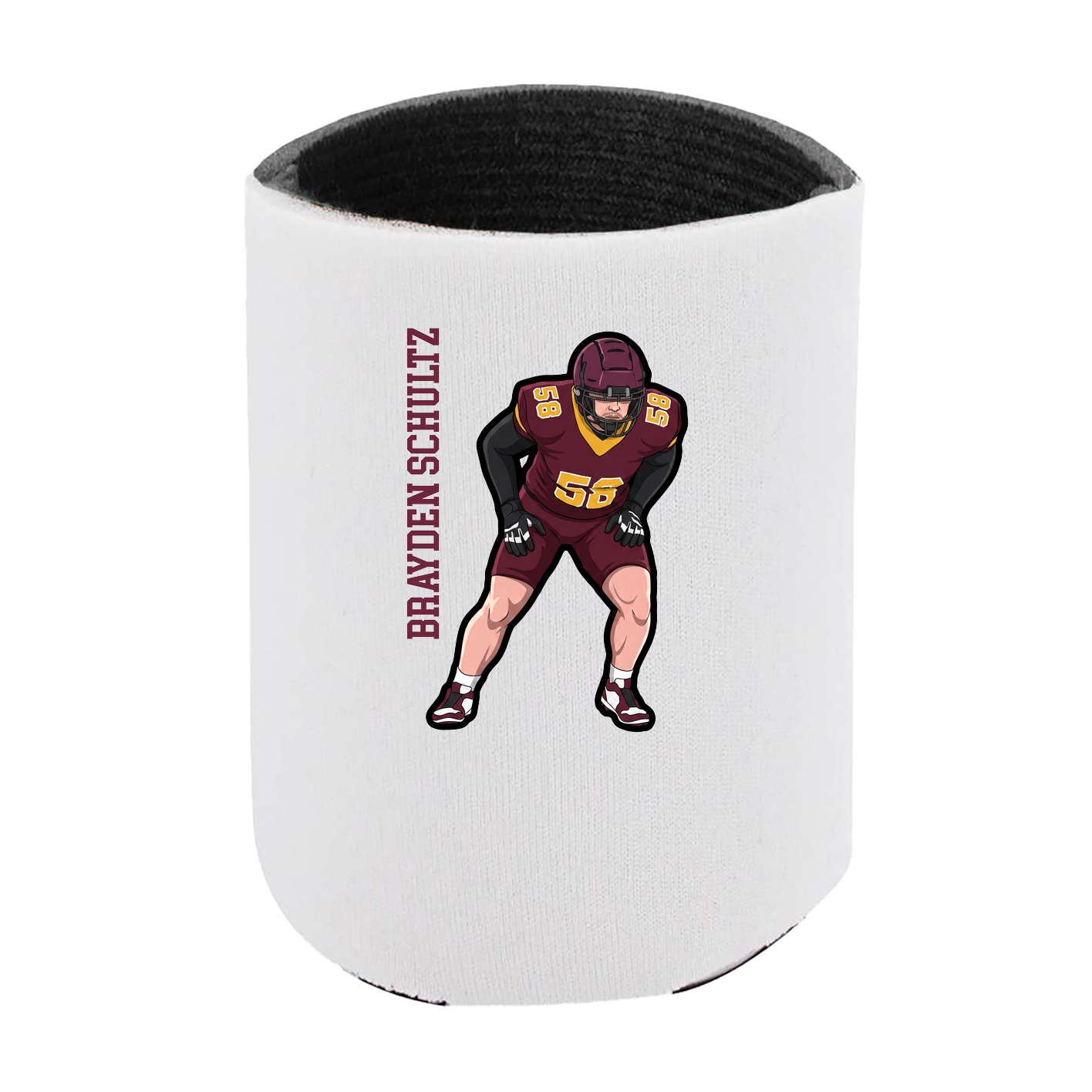 Can Holder — Name Vertical in White
