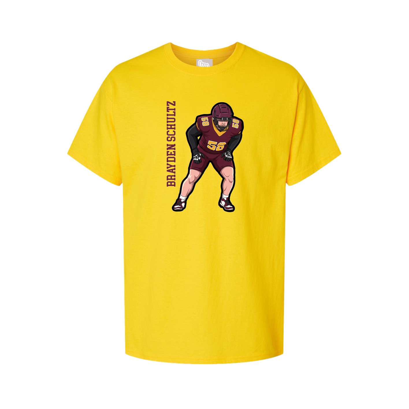 Tee — Name Vertical in Gold
