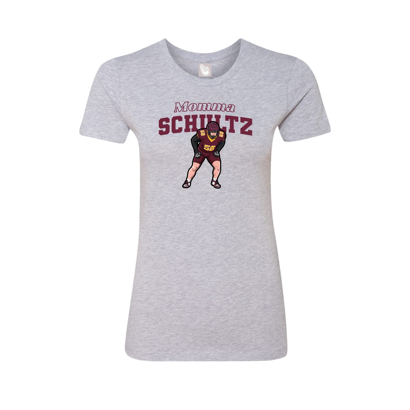 Womens Tee — Mothers Day Block in Grey