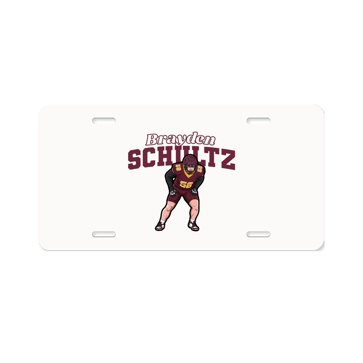 License Plate — Name Arch in Classic