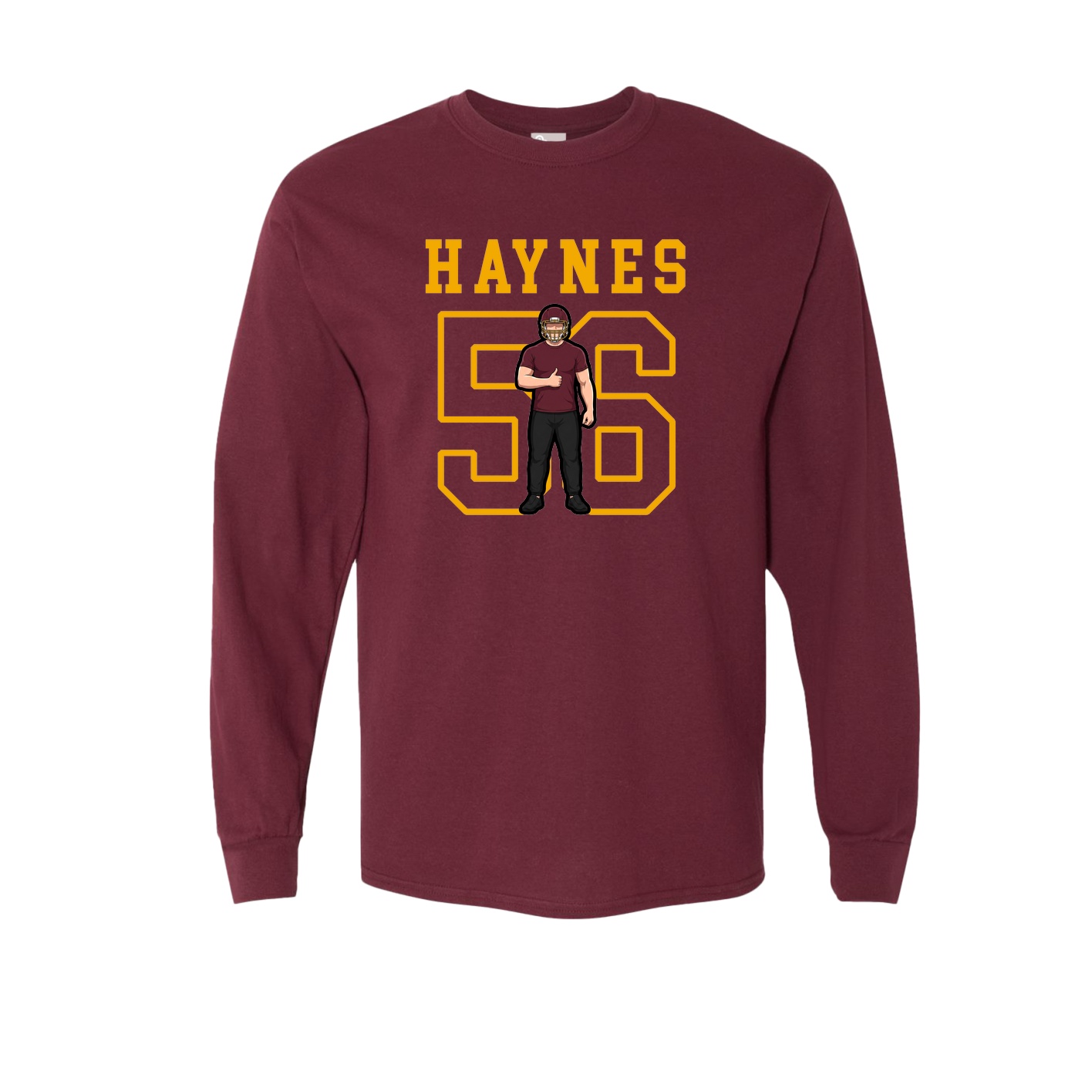 Long Sleeve Tee — Shirsey in Maroon