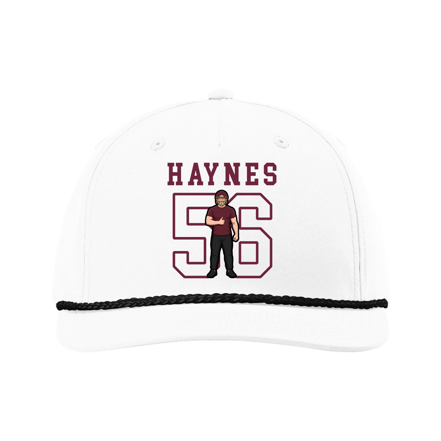 Five-Panel Classic Rope Cap — Shirsey in White