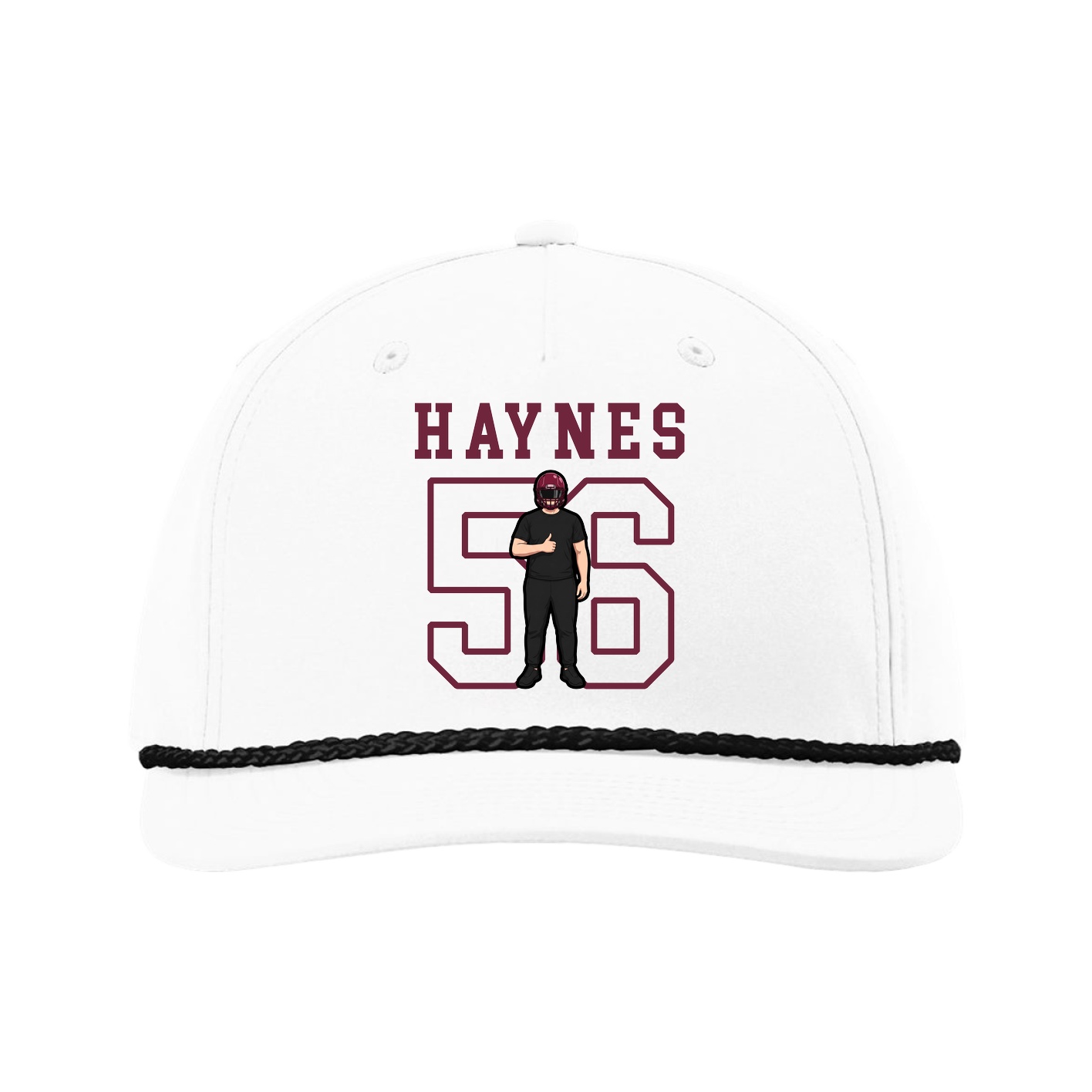 Five-Panel Classic Rope Cap — Shirsey in White