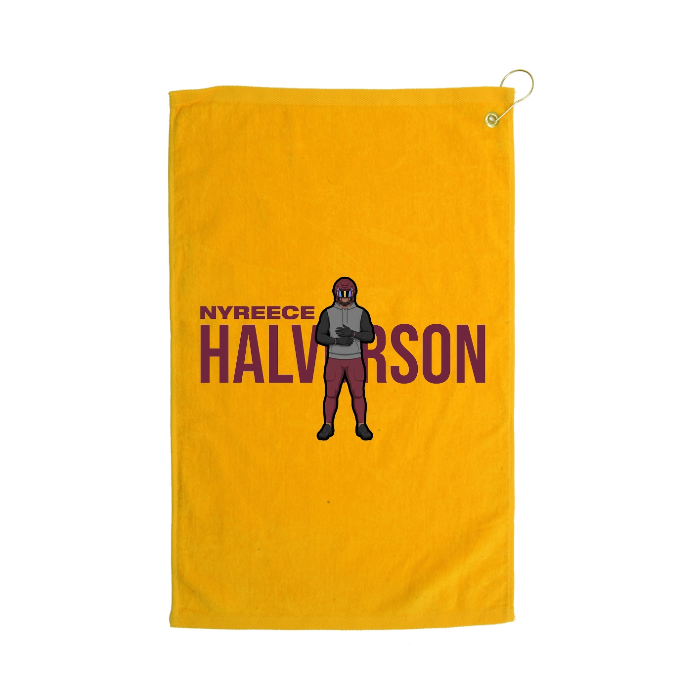 Golf Towel — Player Name in Gold