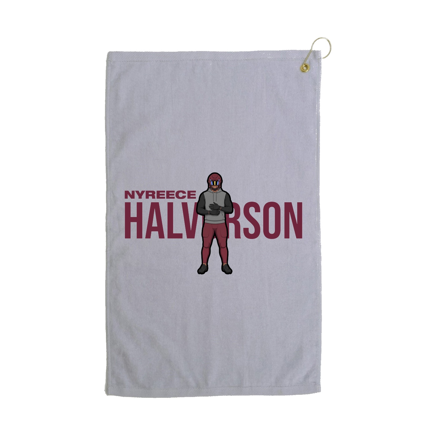 Golf Towel — Player Name in Grey