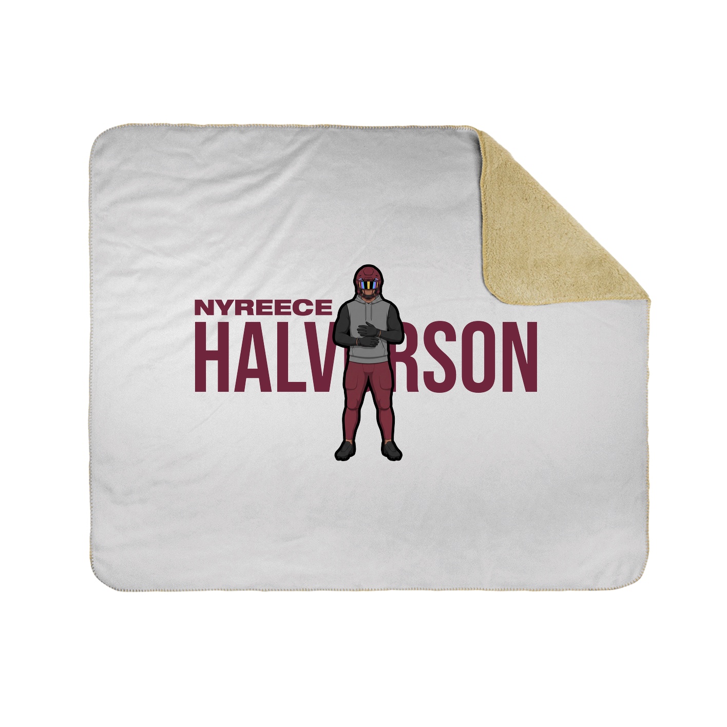 Throw Blanket — Player Name in White