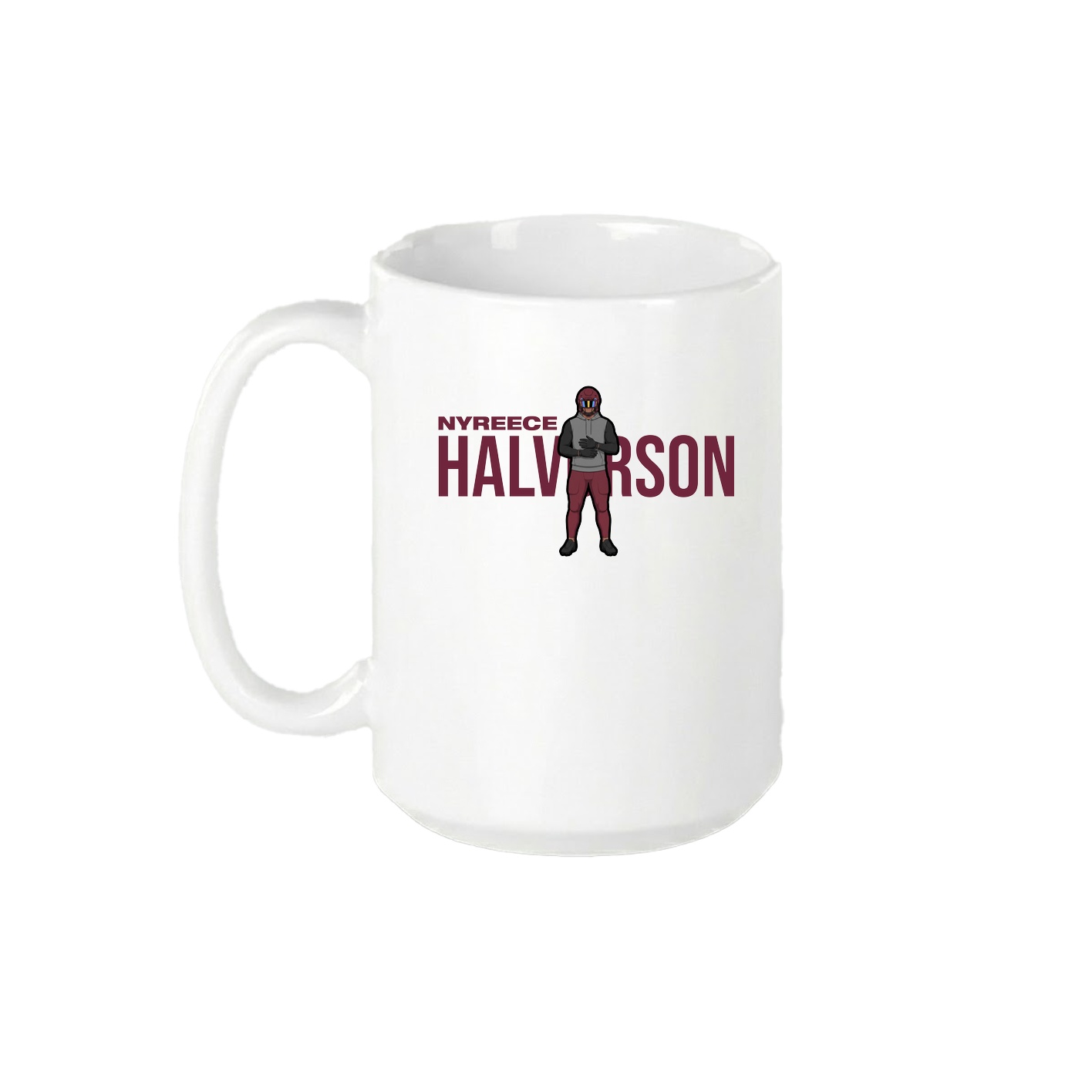 15oz Coffee Mug — Player Name in White