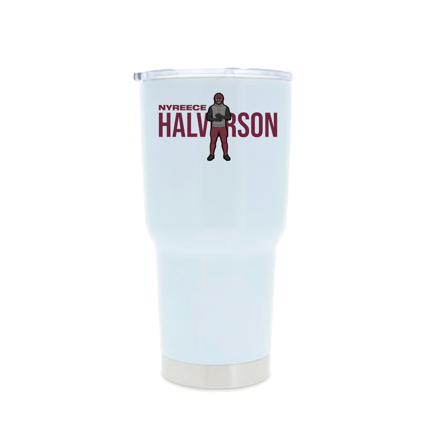 30oz Stainless Steel Tumbler — Player Name in White