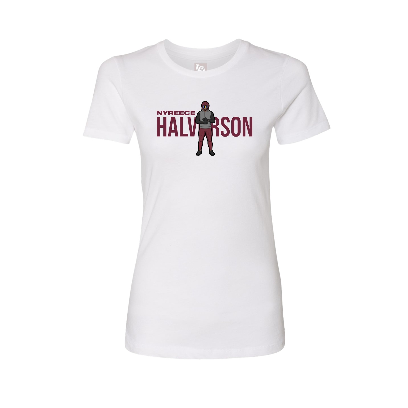 Womens Tee — Player Name in White