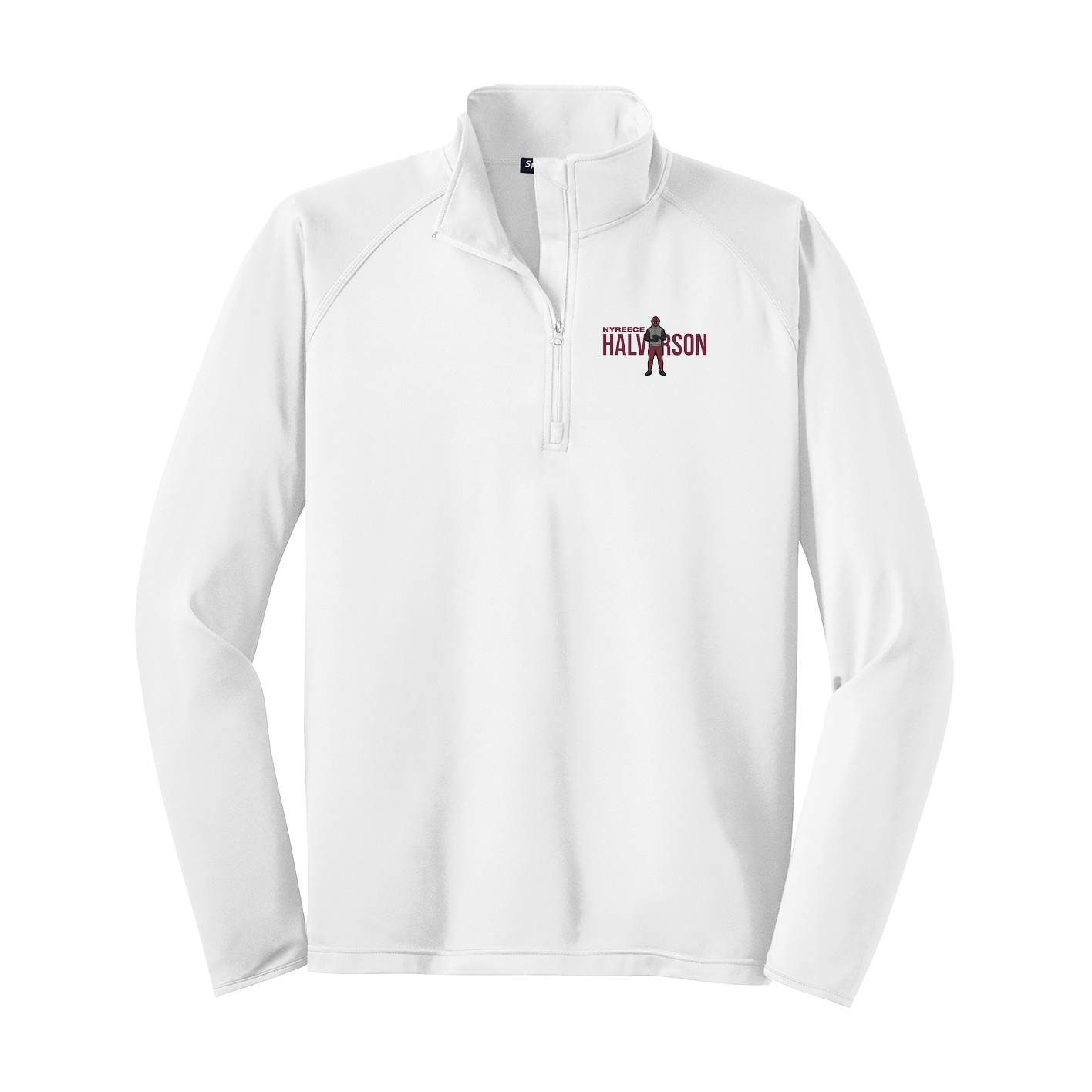 Q-Zip Pullover — Player Name in White