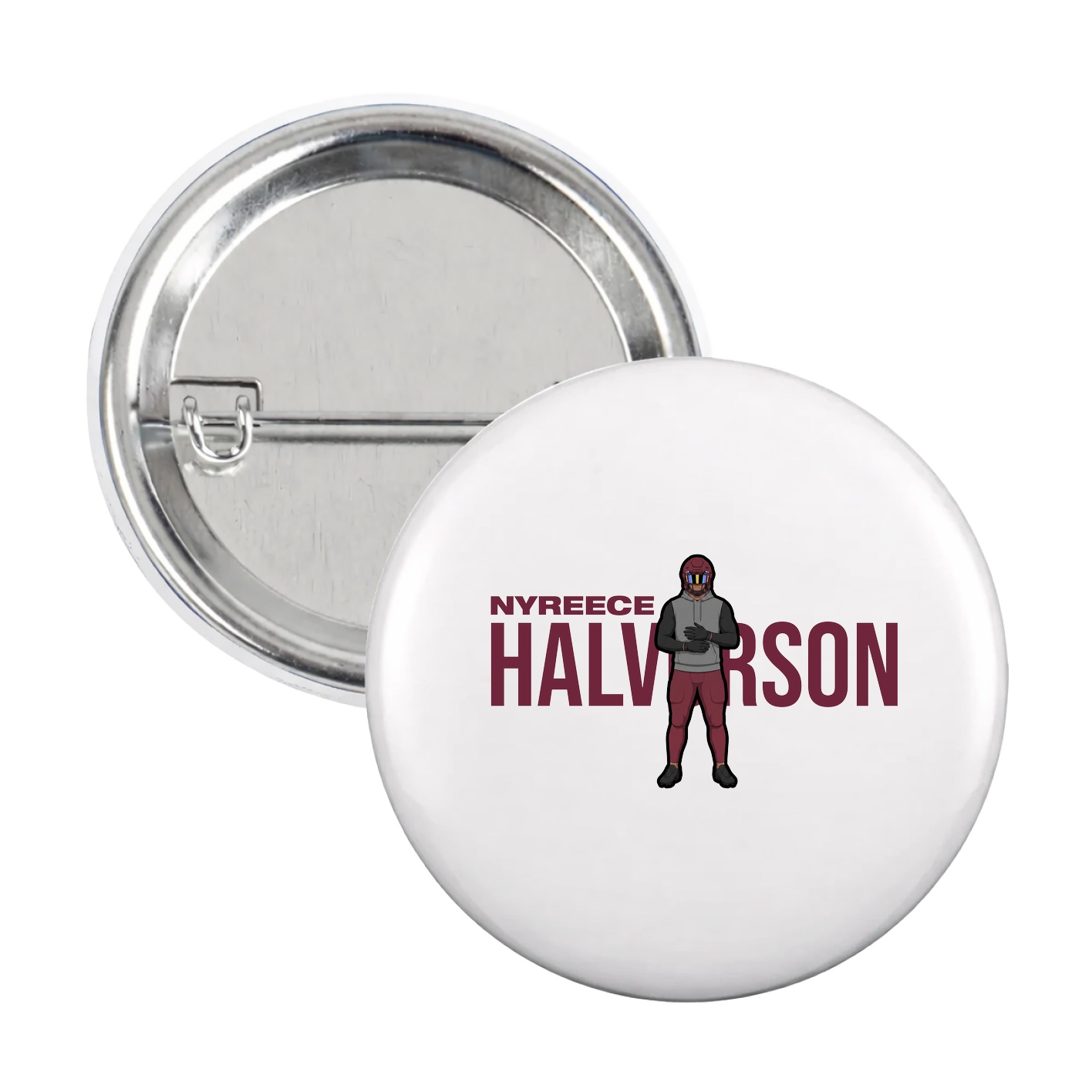 Game Day Button — Player Name in White