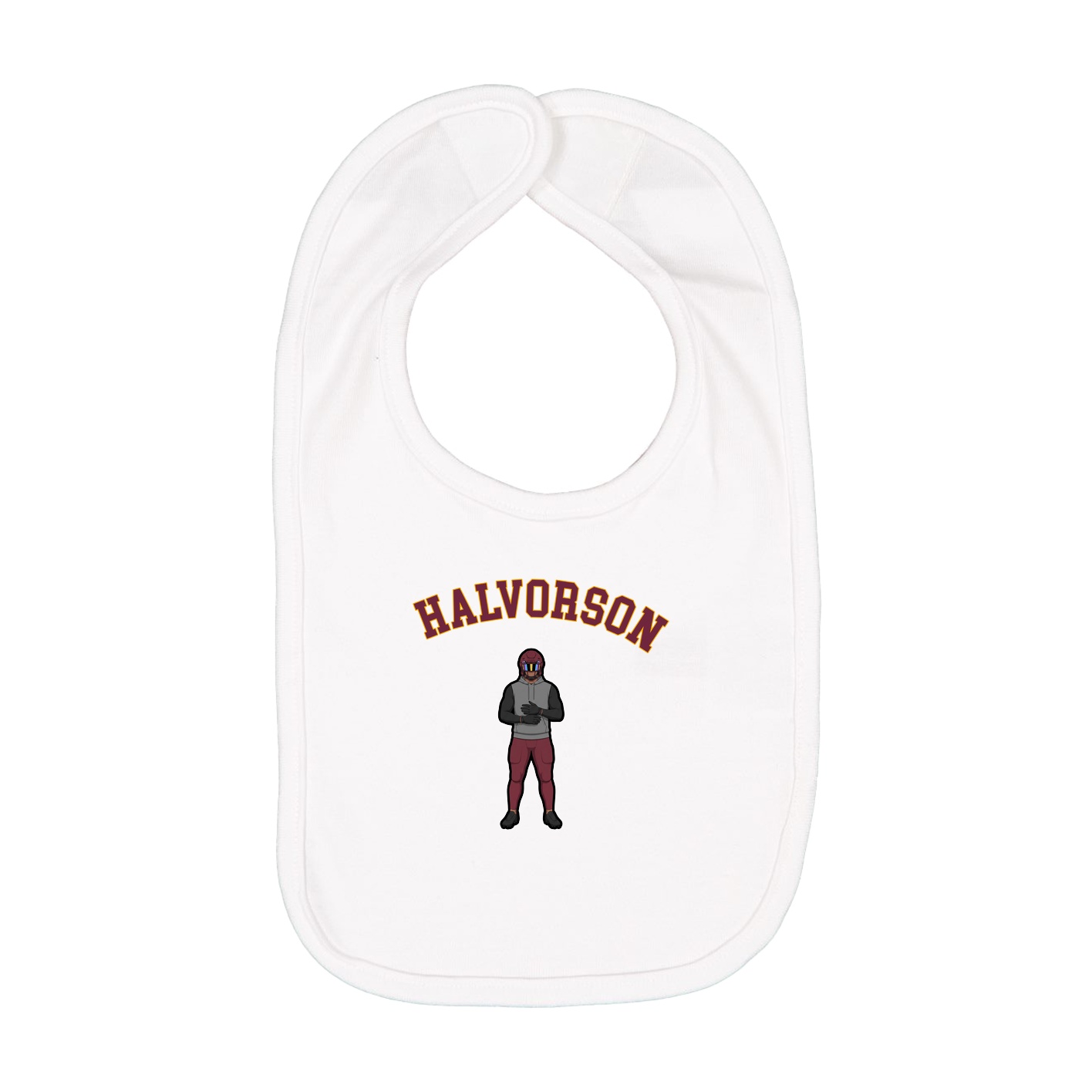 Infant Bib — Shirsey Arch in White