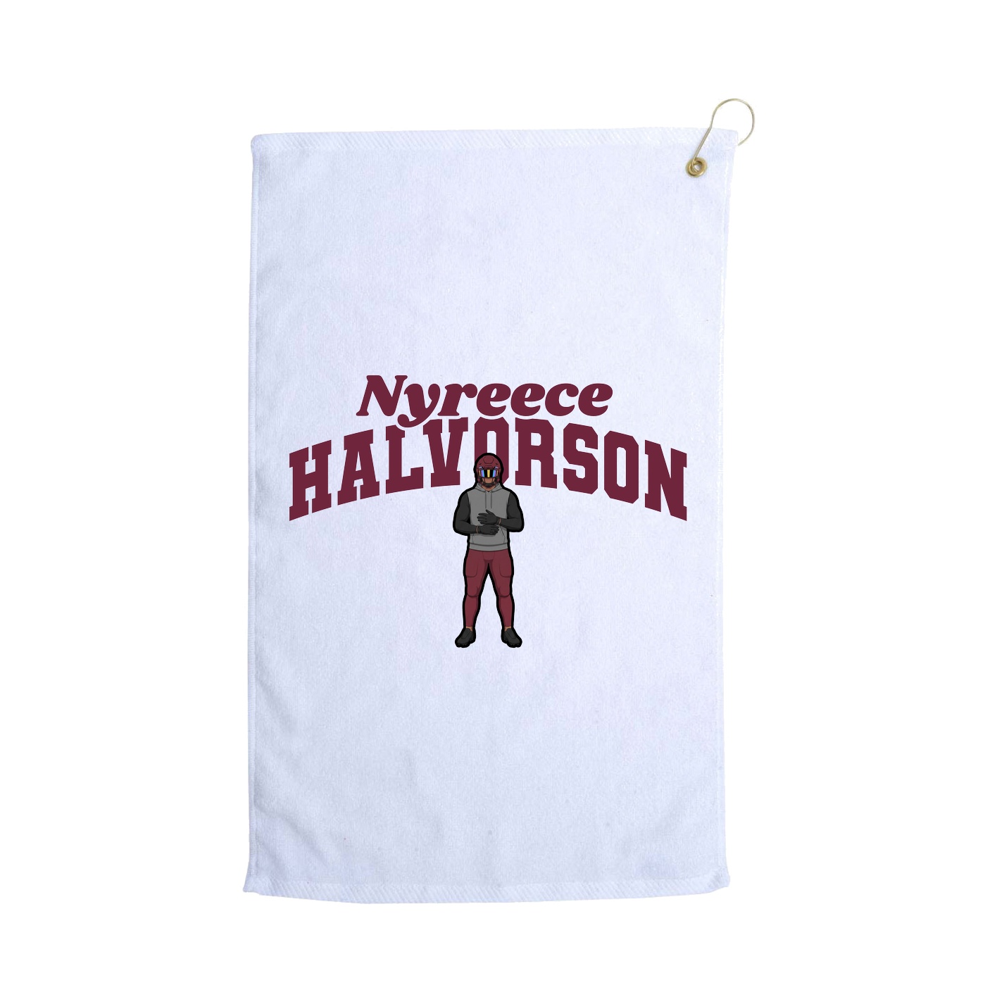 Golf Towel — Signature Arch in White