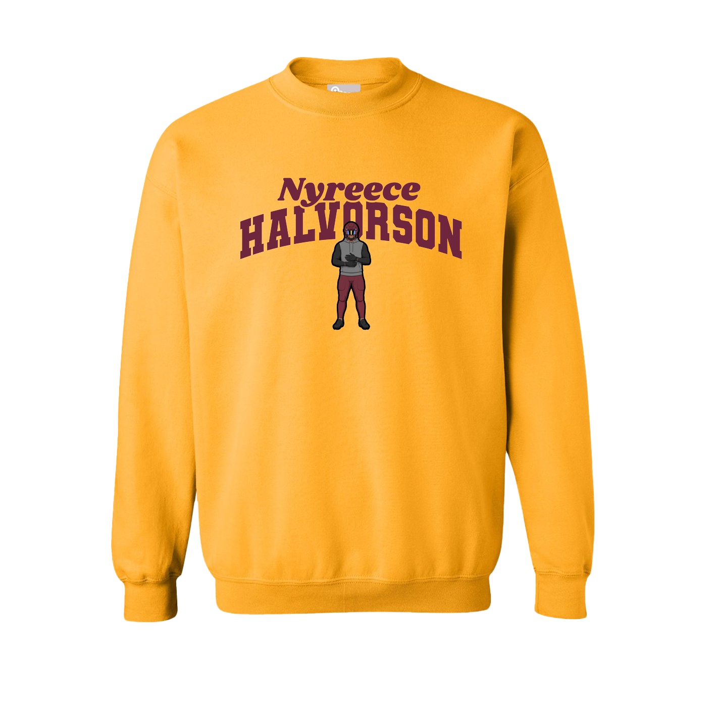 Fleece Crew — Signature Arch in Gold