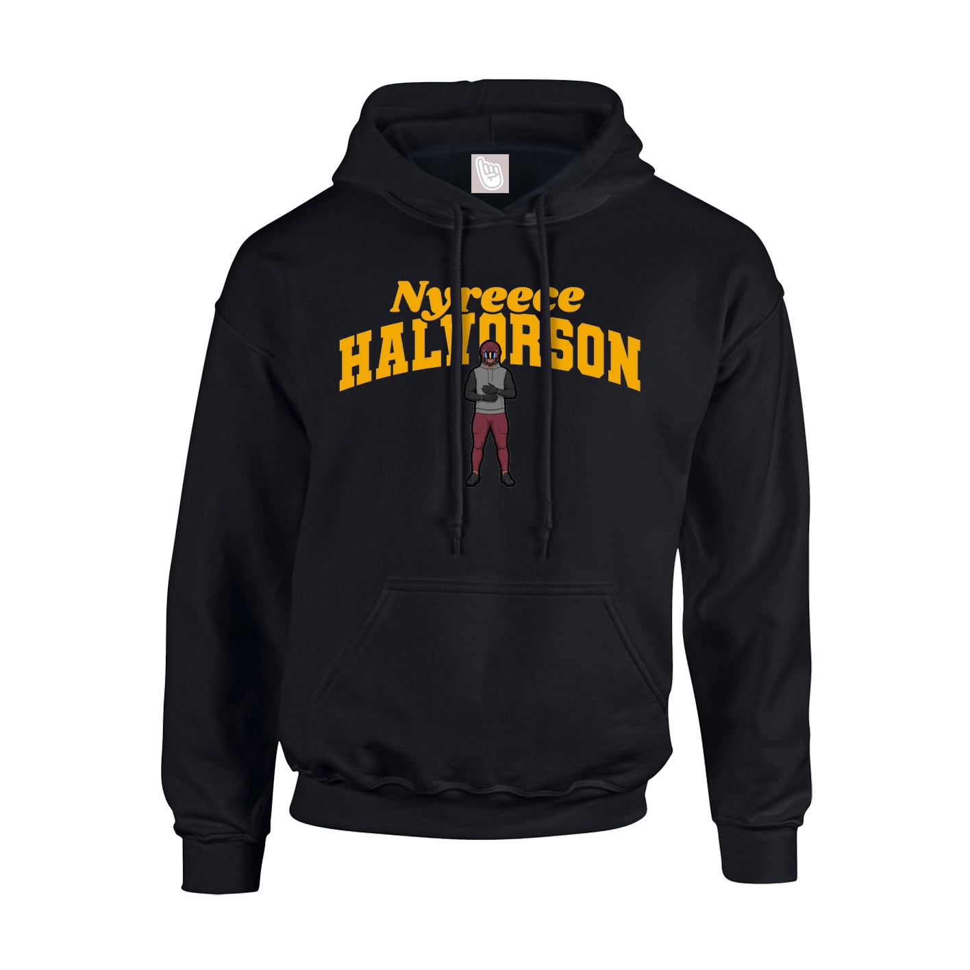Youth Hoodie — Signature Arch in Black