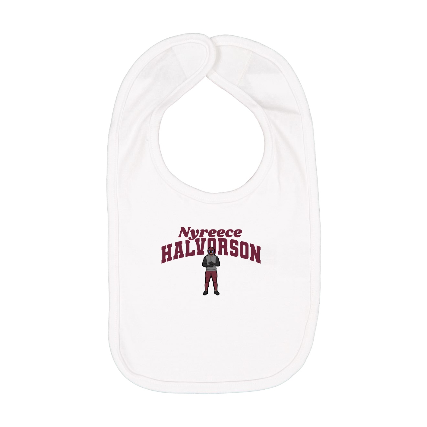 Infant Bib — Signature Arch in White