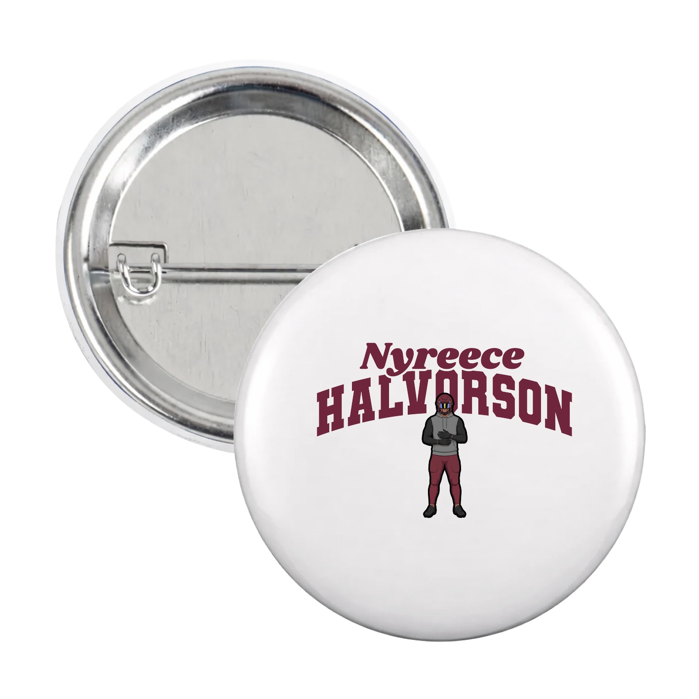 Game Day Button — Signature Arch in White