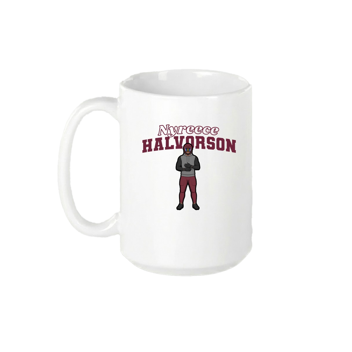 15oz Coffee Mug — Name Arch in White