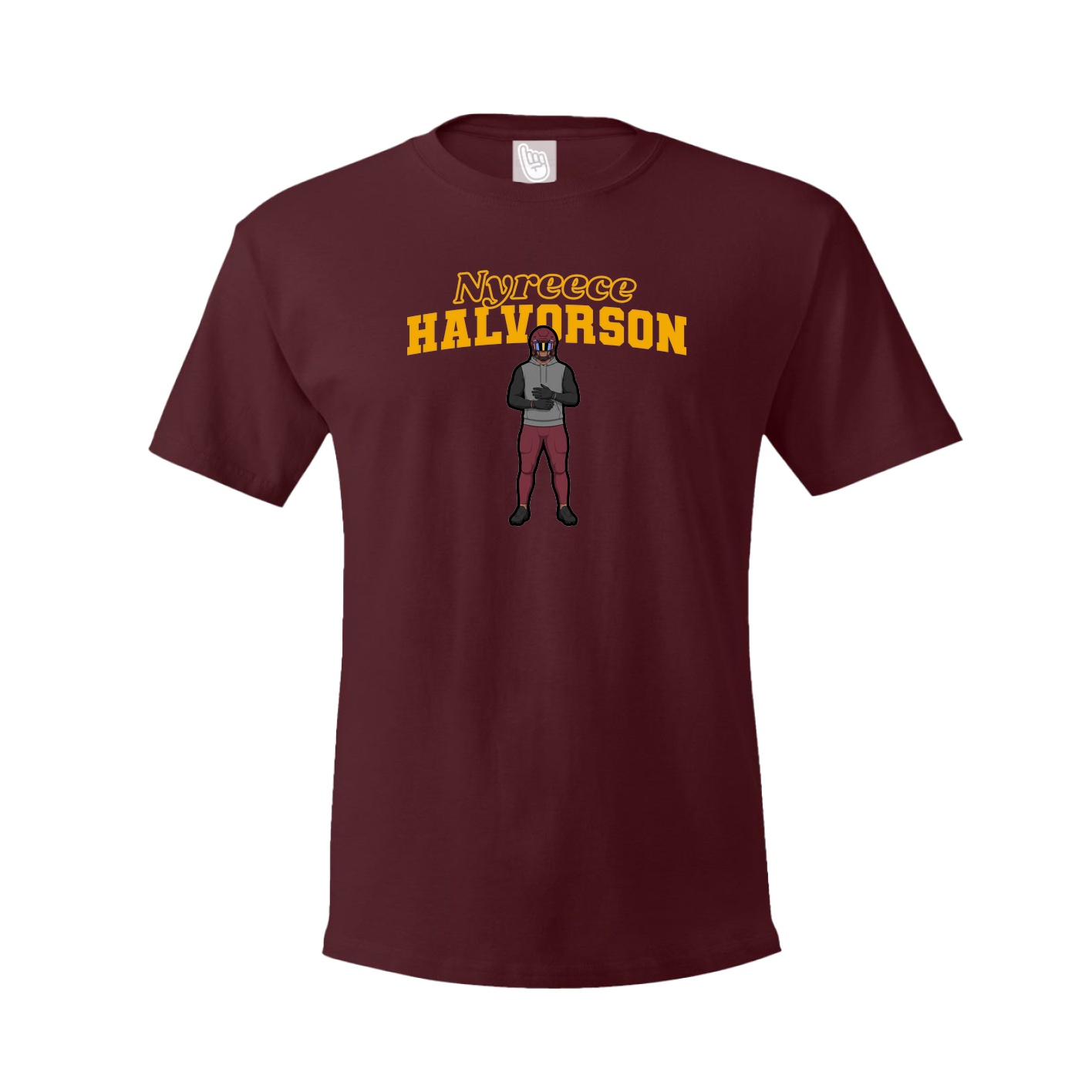 Tee — Name Arch in Maroon