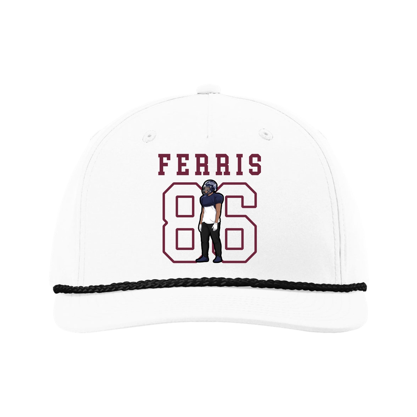 Five-Panel Classic Rope Cap — Shirsey in White