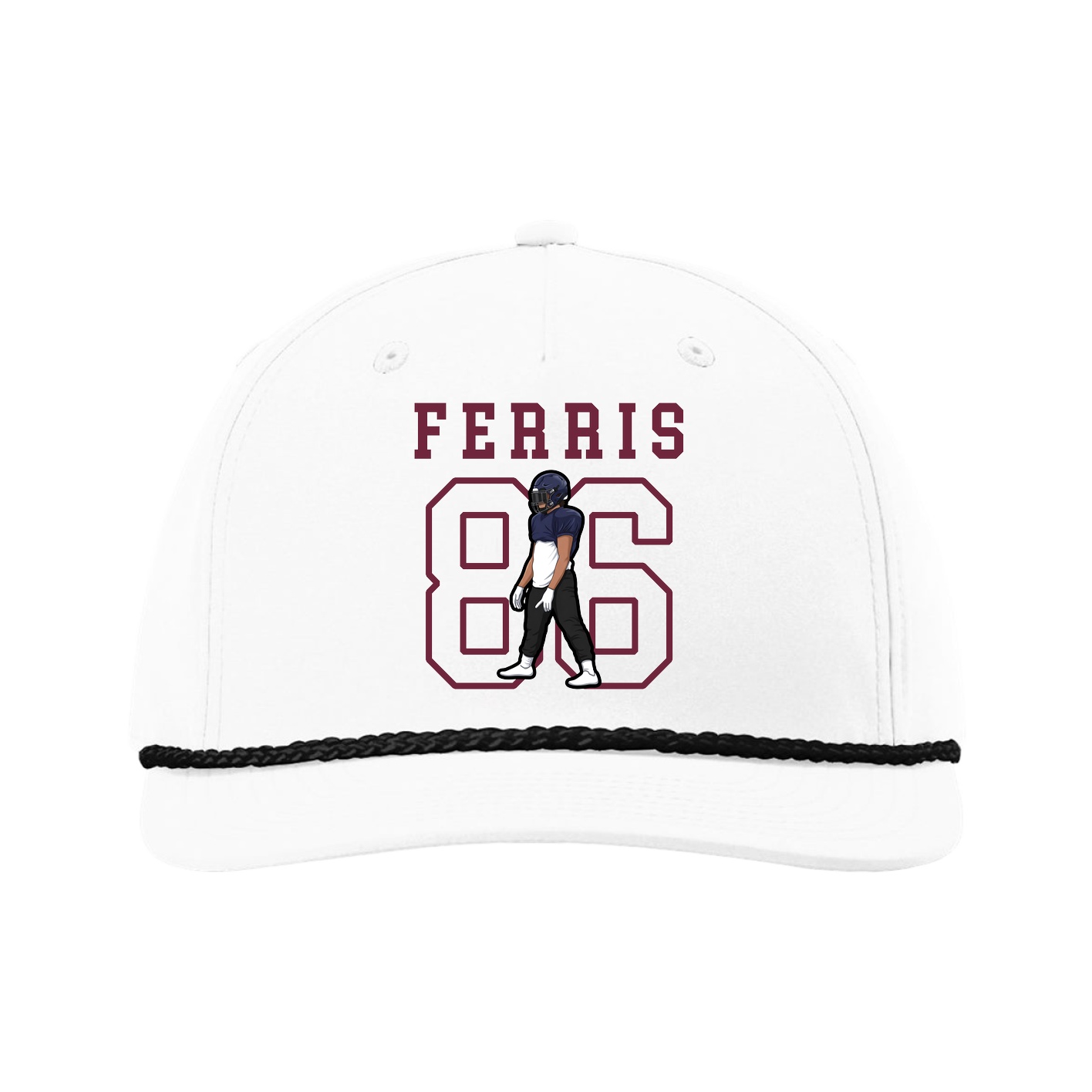 Five-Panel Classic Rope Cap — Shirsey in White