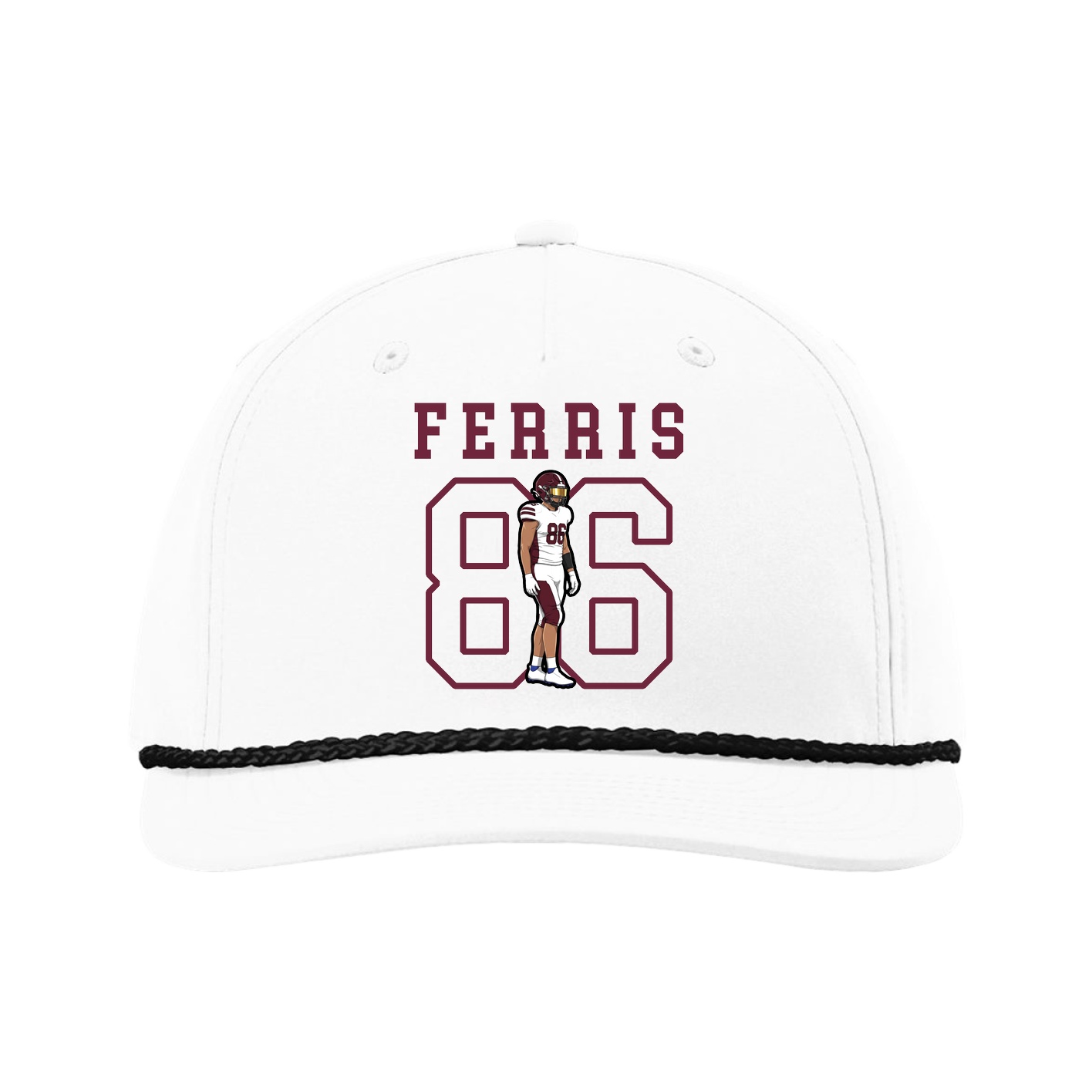 Five-Panel Classic Rope Cap — Shirsey in White