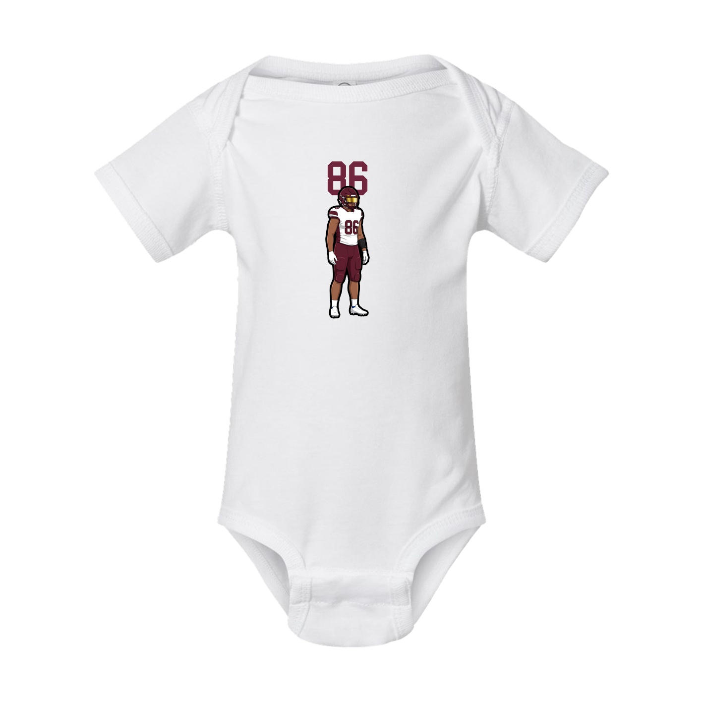 Baby Onesie — Number Top in White