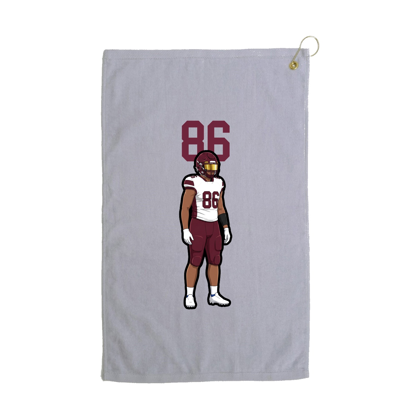 Golf Towel — Number Top in Grey