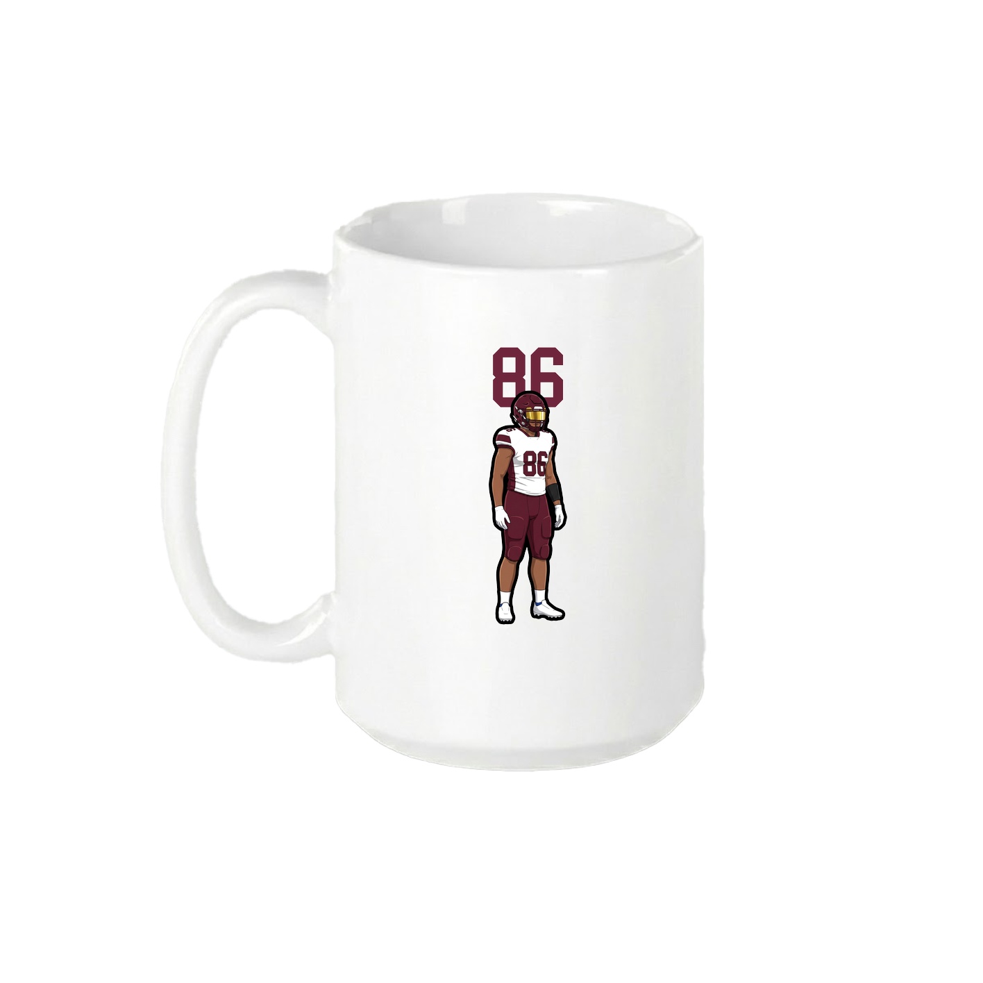 15oz Coffee Mug — Number Top in White