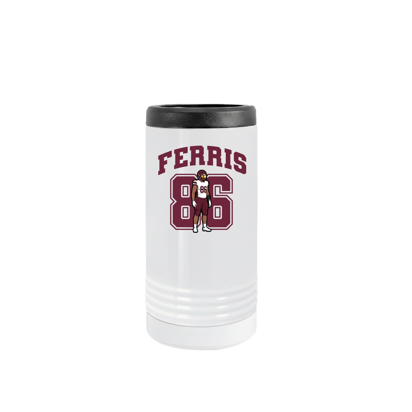 Slim Beverage Holder — Number in White