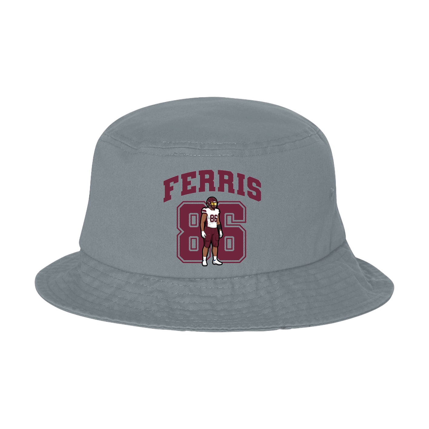 Bucket Cap — Number in Grey