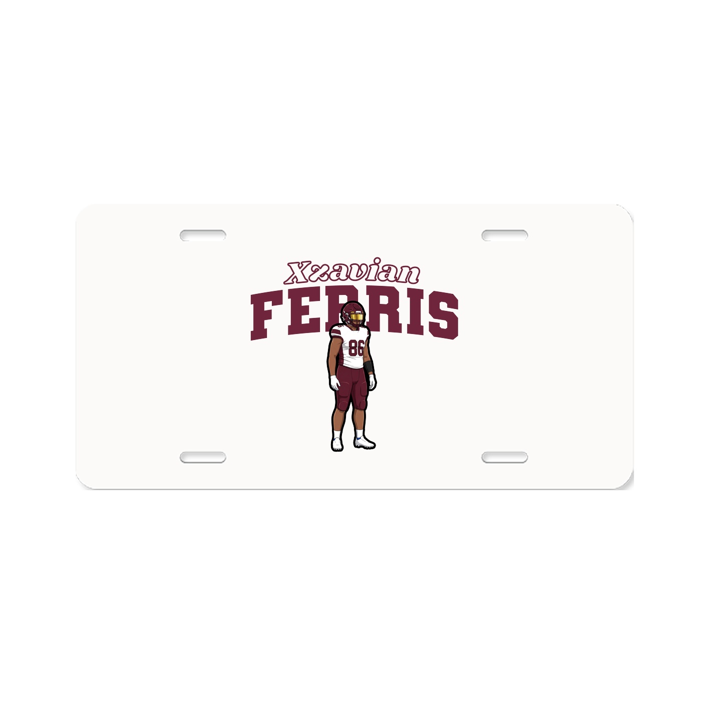 License Plate — Name Arch in Classic