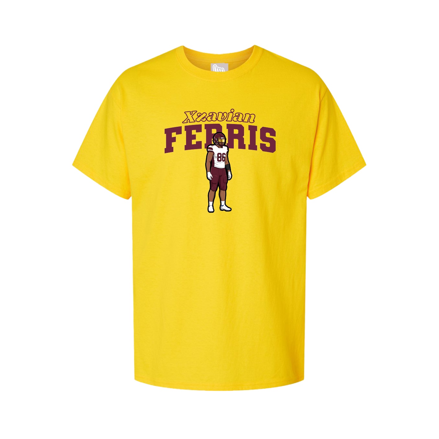 Youth Tee — Name Arch in Gold