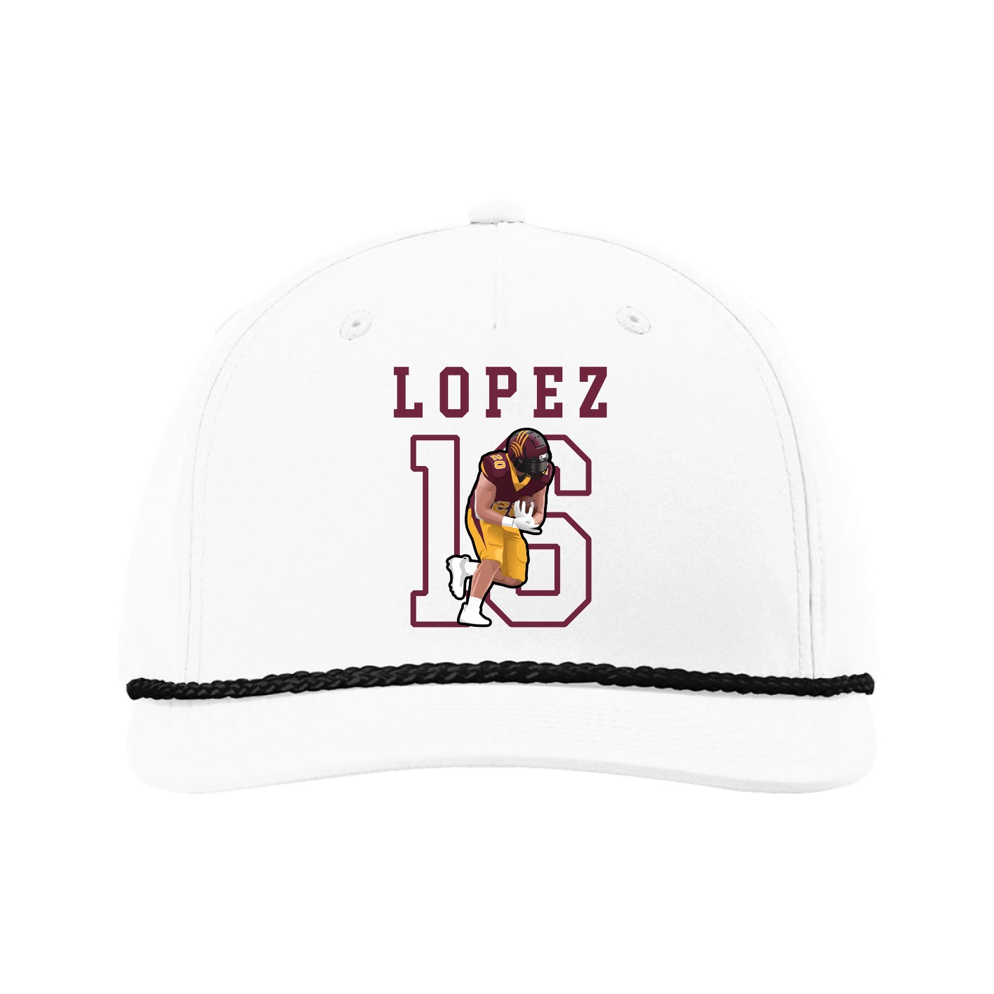 Five-Panel Classic Rope Cap — Shirsey in White