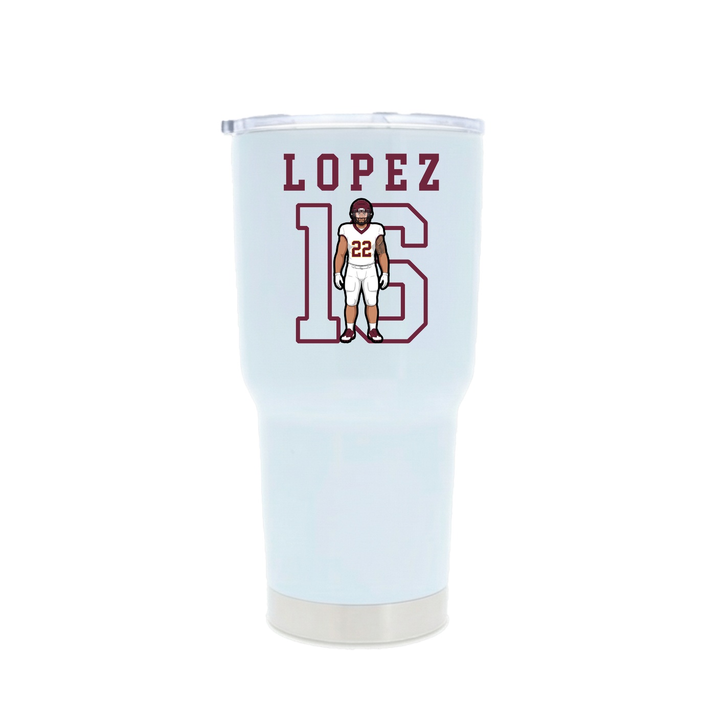 30oz Stainless Steel Tumbler — Shirsey in White
