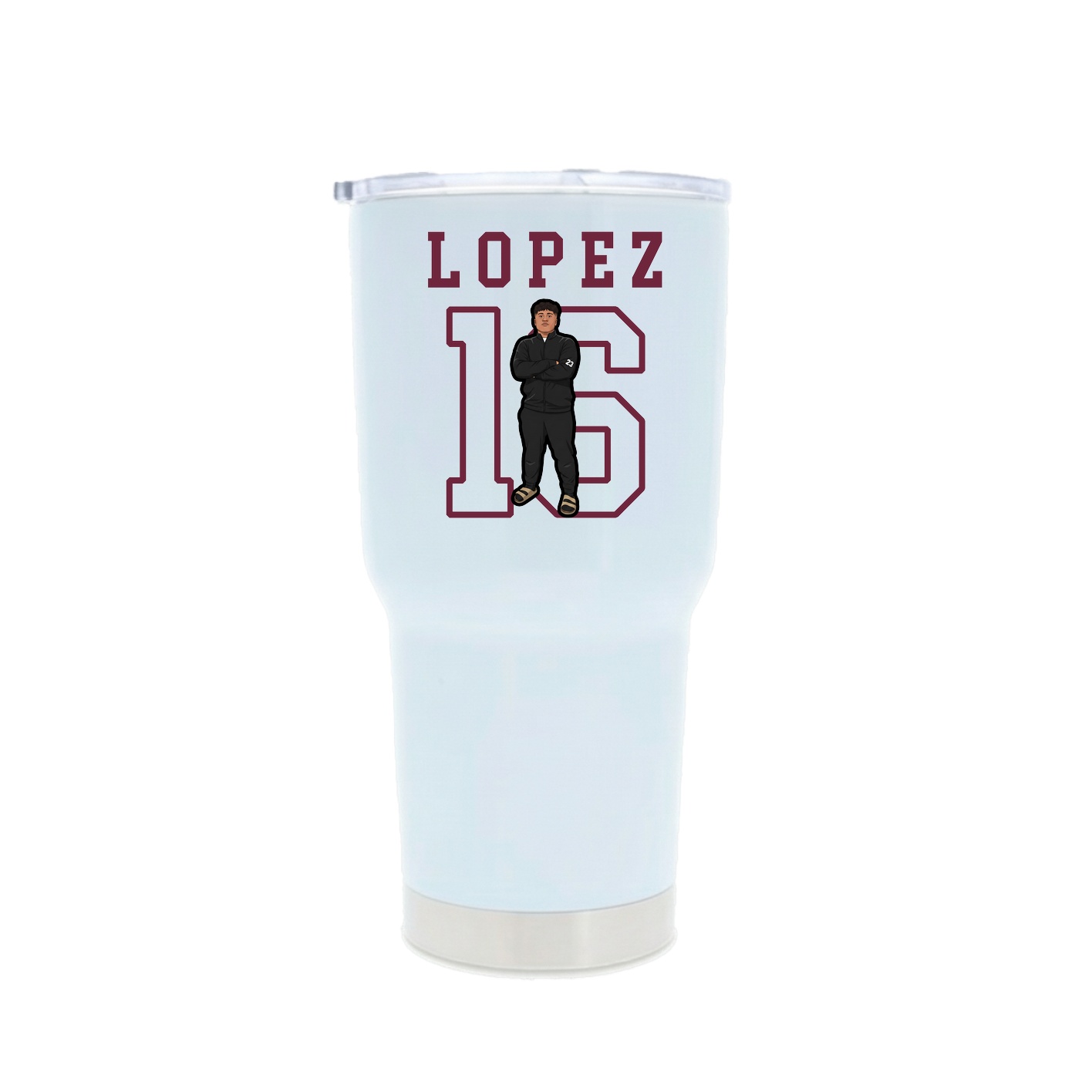 30oz Stainless Steel Tumbler — Shirsey in White