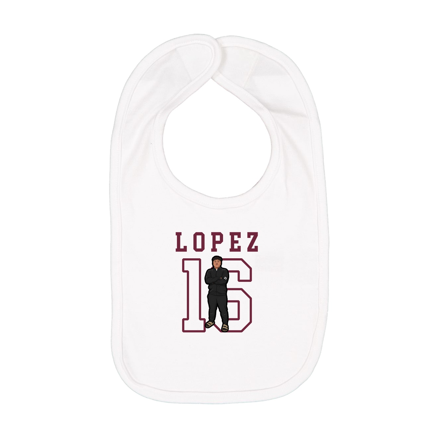 Infant Bib — Shirsey in White
