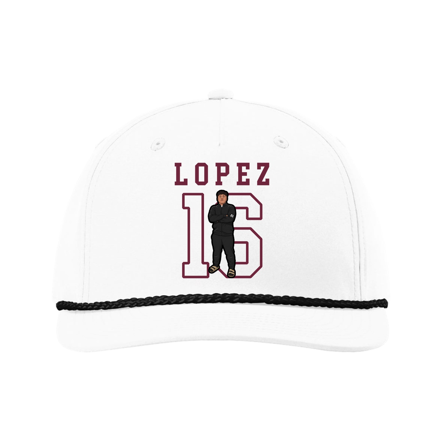 Five-Panel Classic Rope Cap — Shirsey in White