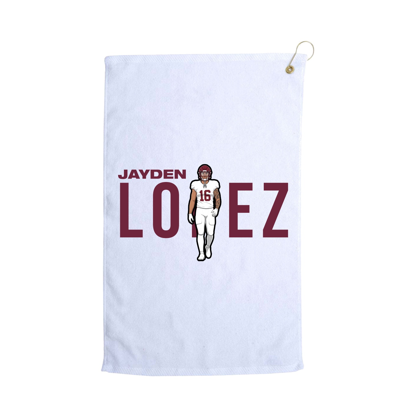 Golf Towel — Player Name in White