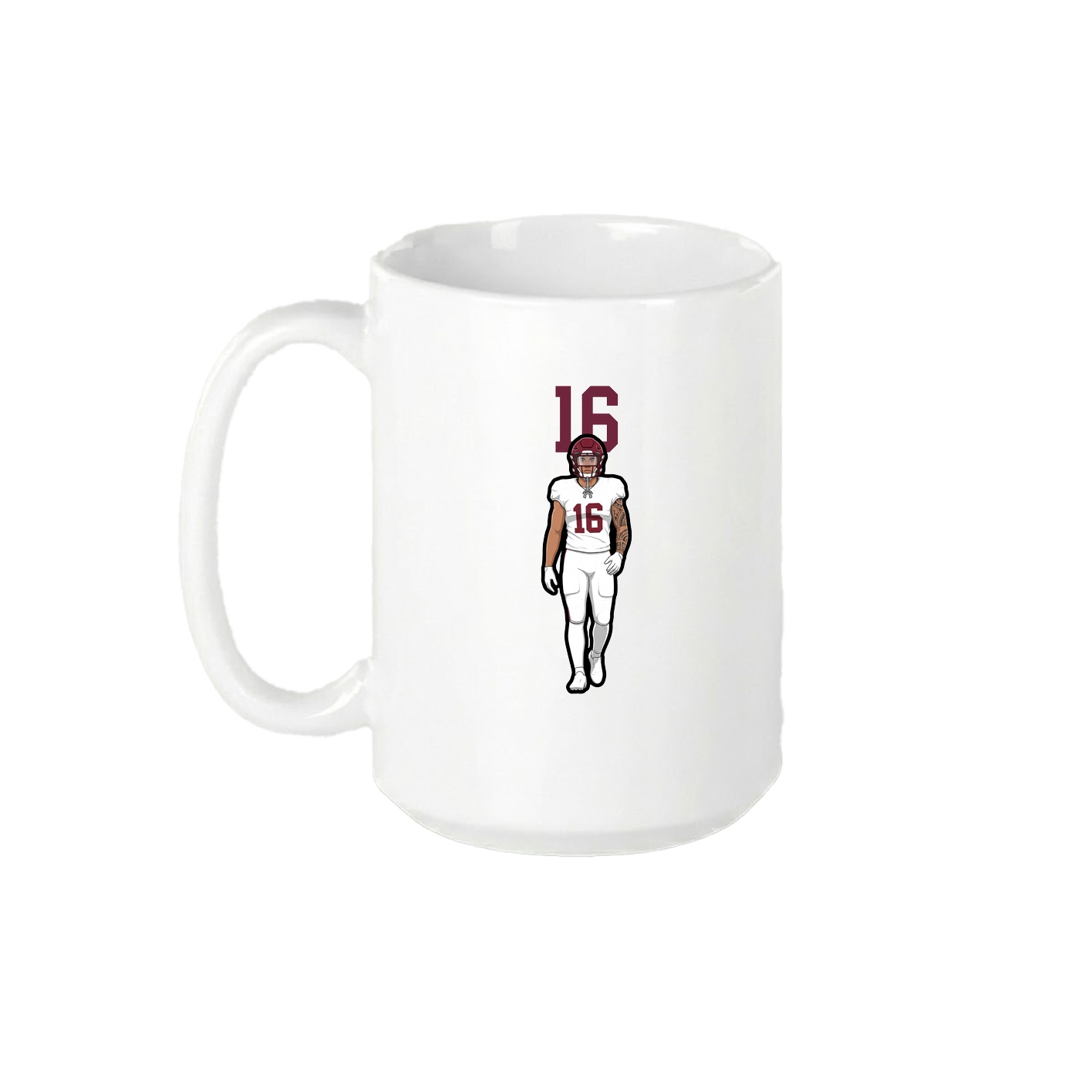 15oz Coffee Mug — Number Top in White