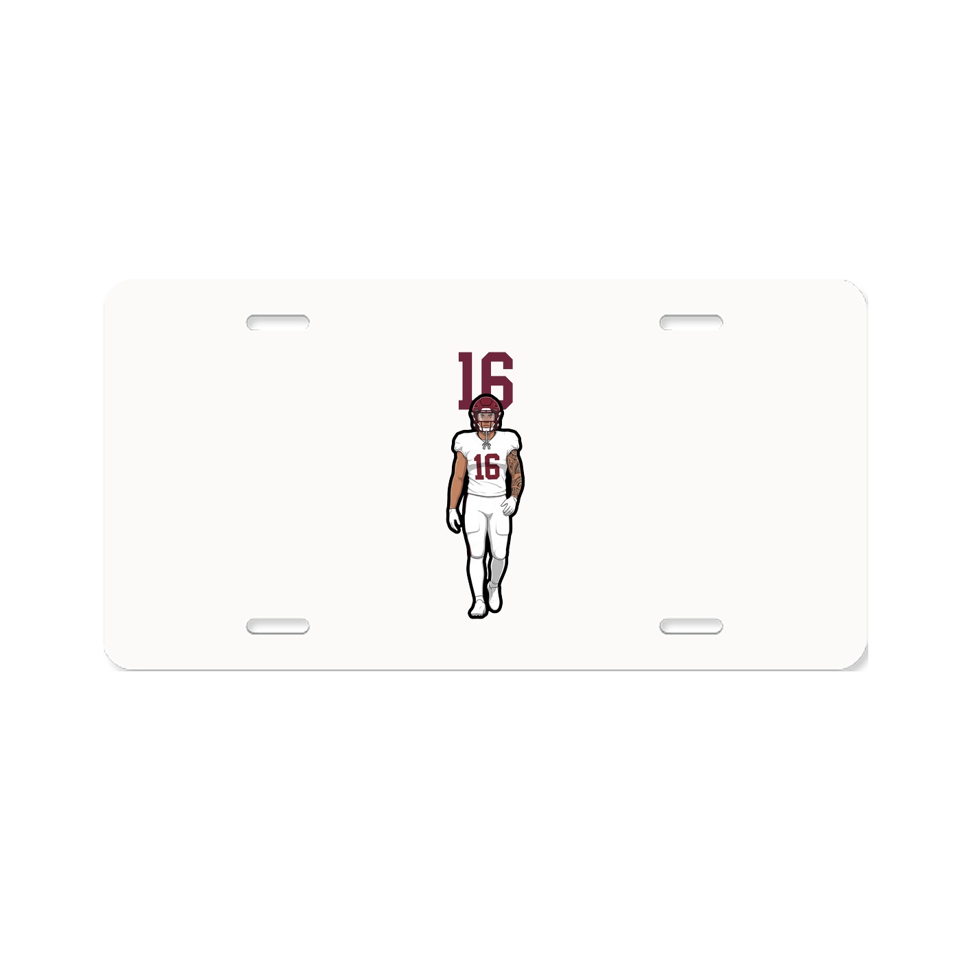 License Plate — Number Top in Classic