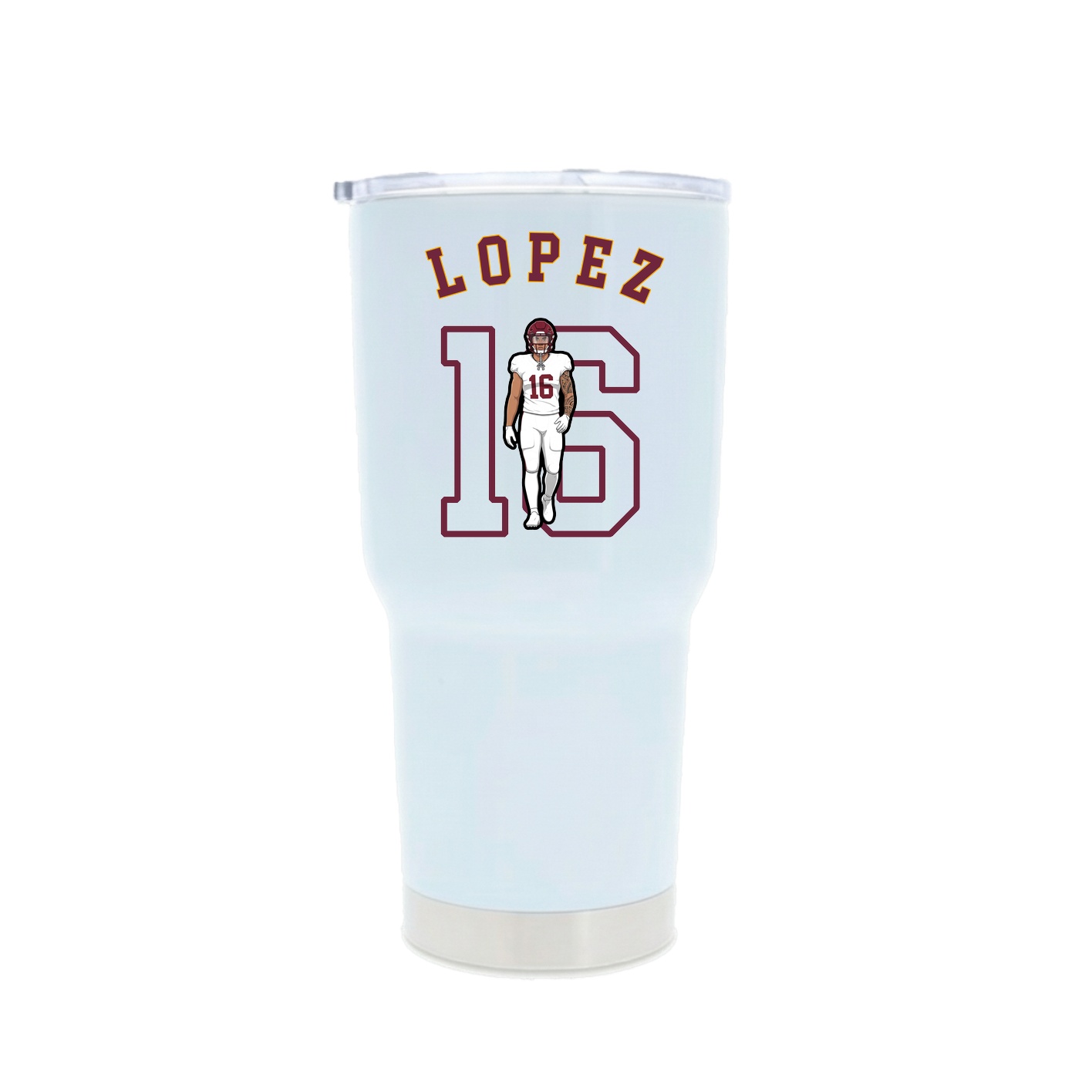 30oz Stainless Steel Tumbler — Shirsey Arch in White