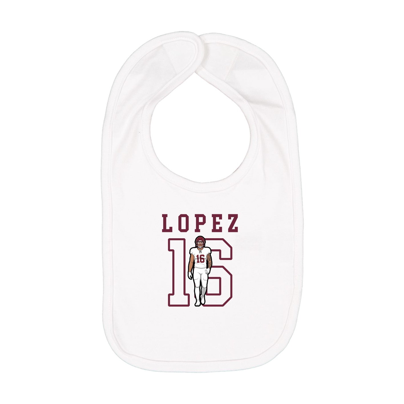 Infant Bib — Shirsey in White