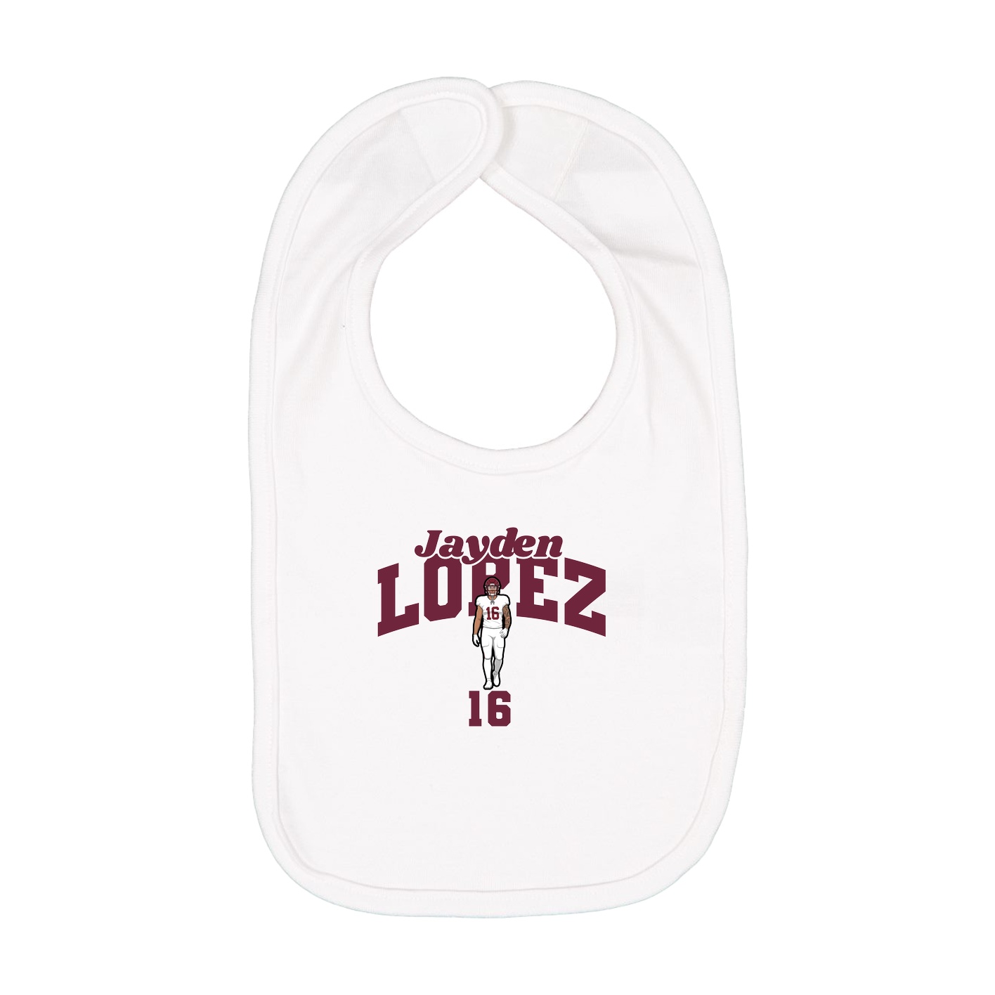 Infant Bib — Signature Arch in White