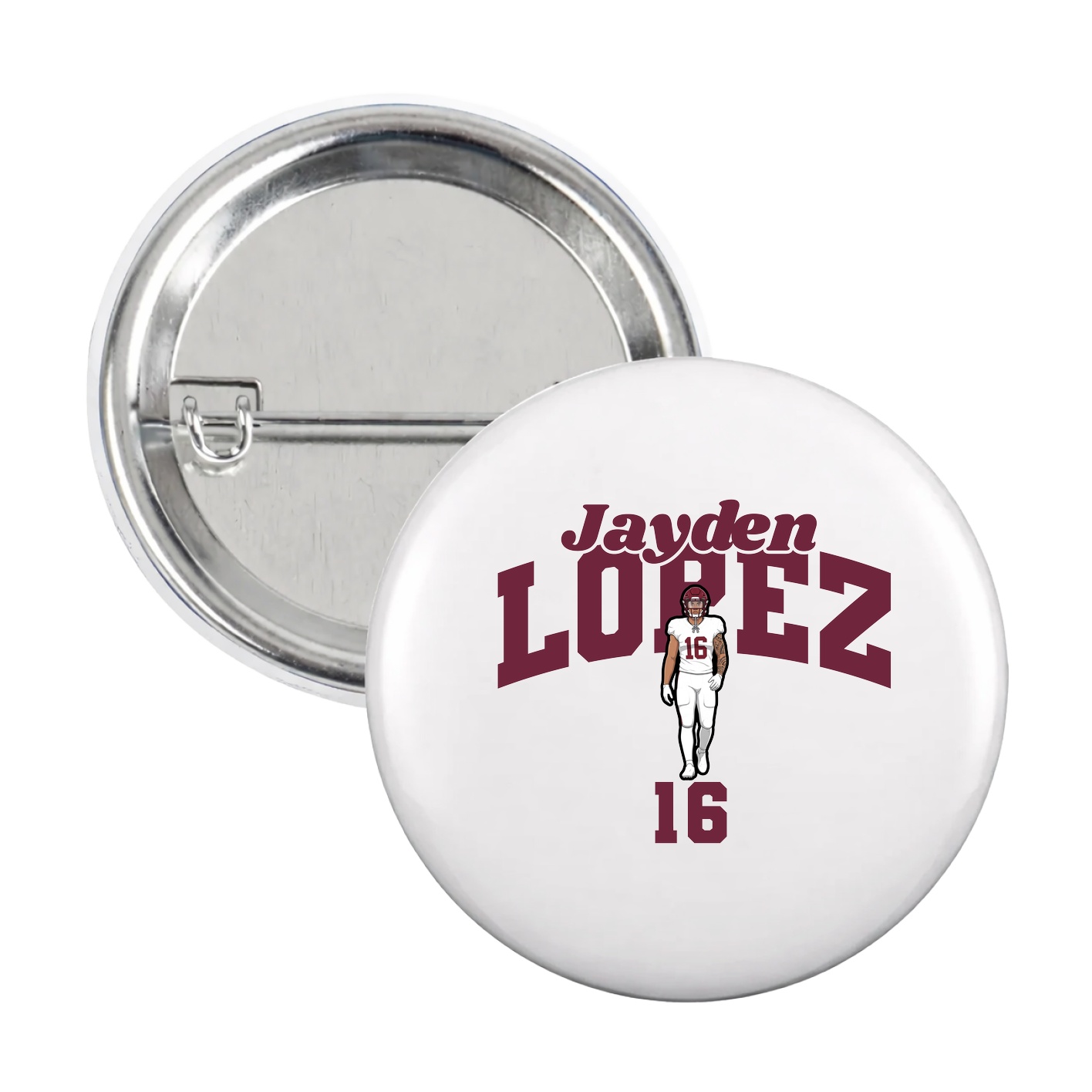 Game Day Button — Signature Arch in White