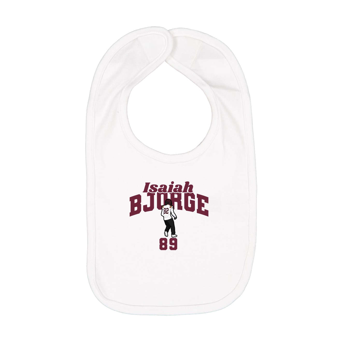 Infant Bib — Signature Arch in White