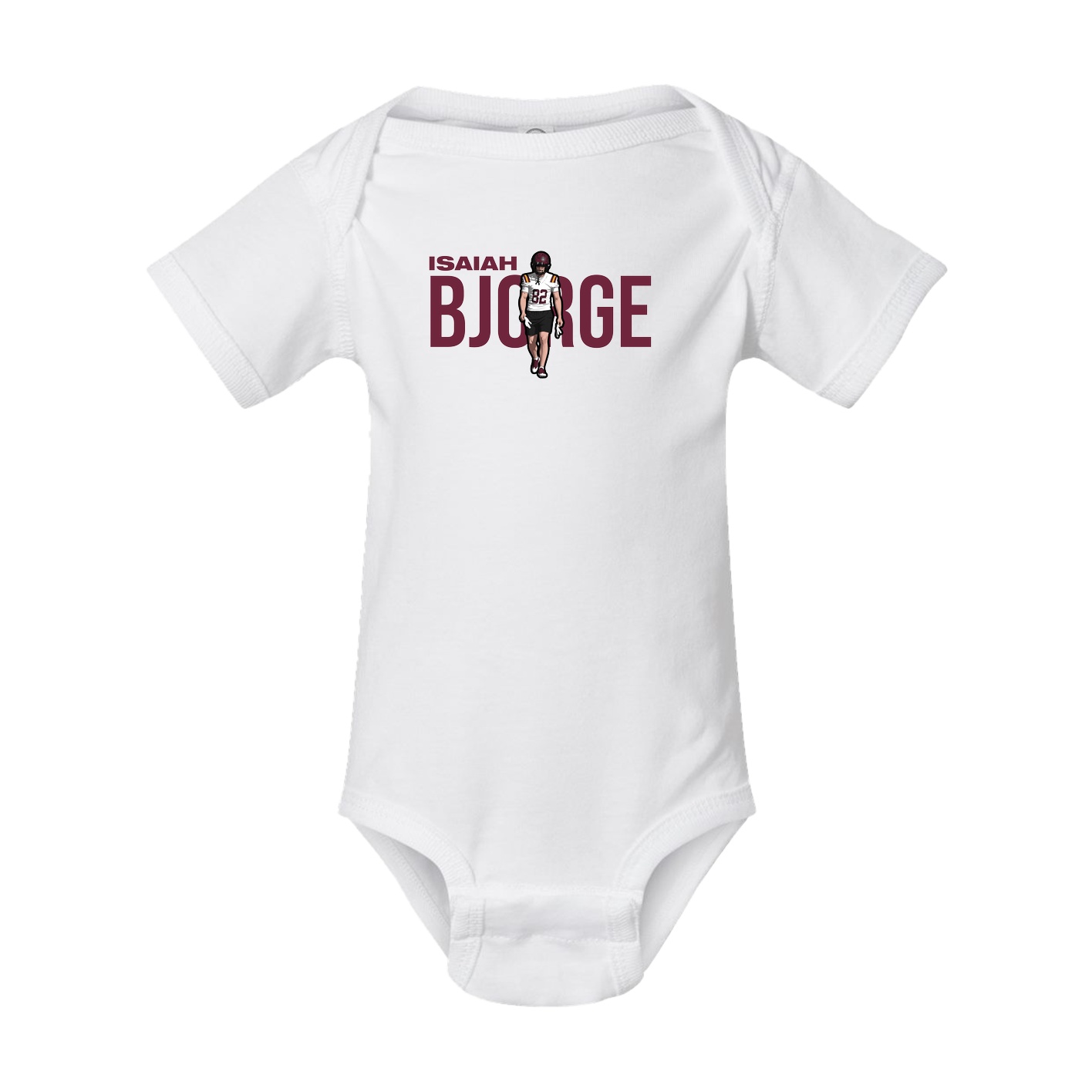 Baby Onesie — Player Name in White