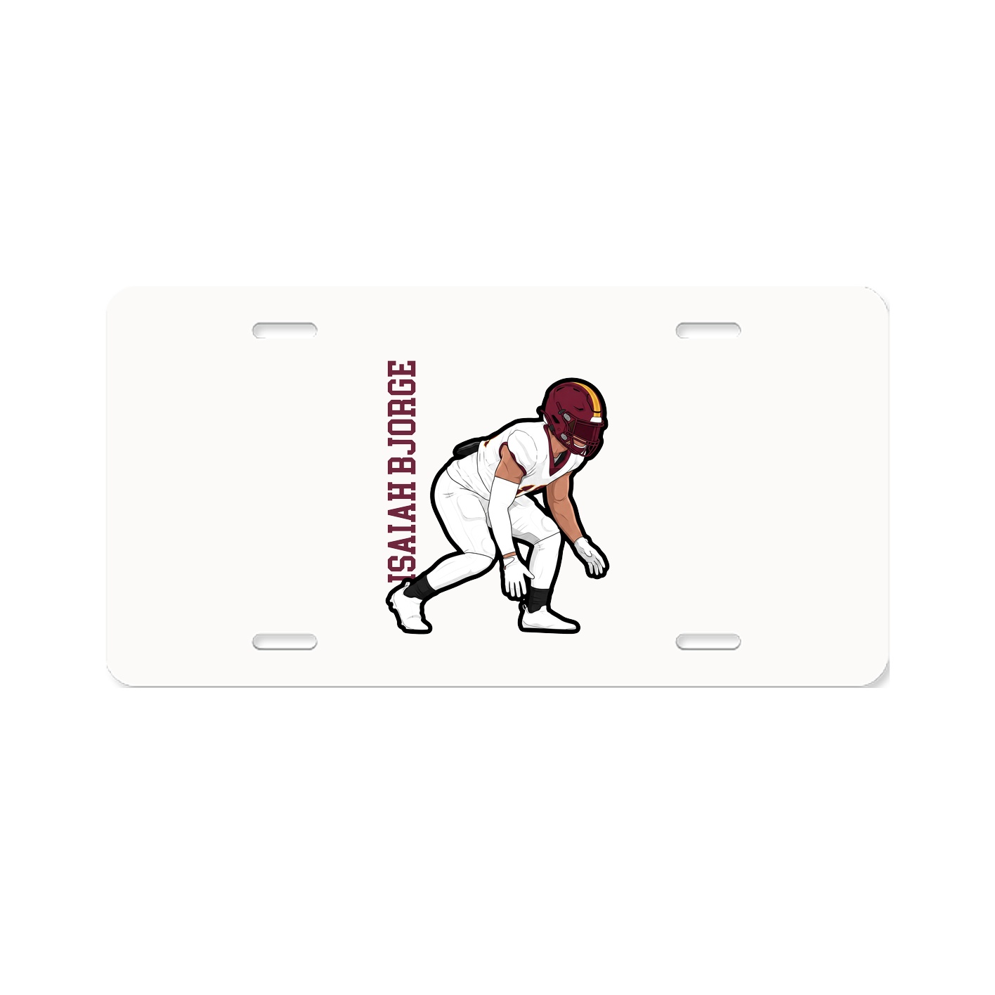 License Plate — Name Vertical in Classic