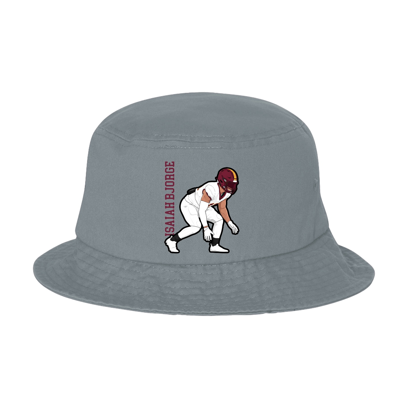 Bucket Cap — Name Vertical in Grey