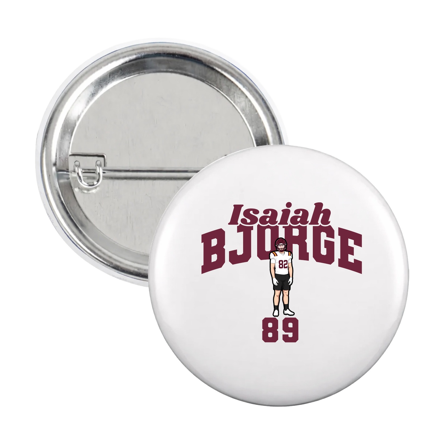Game Day Button — Signature Arch in White